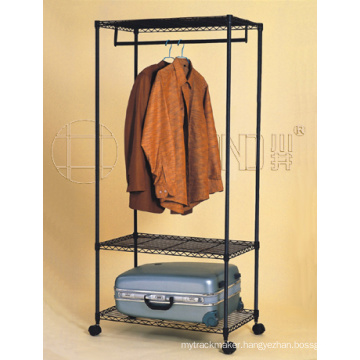 Adjustable 3 Tiers Epoxy Metal Garment Wardrobe Rack Shelf (CJ-B1030)